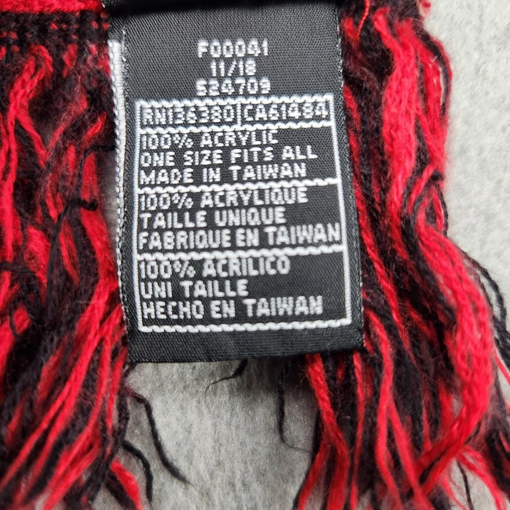 Atlanta United FC MLS Soccer Scarf Red Black Knit ATL UTD Fringe Reversible